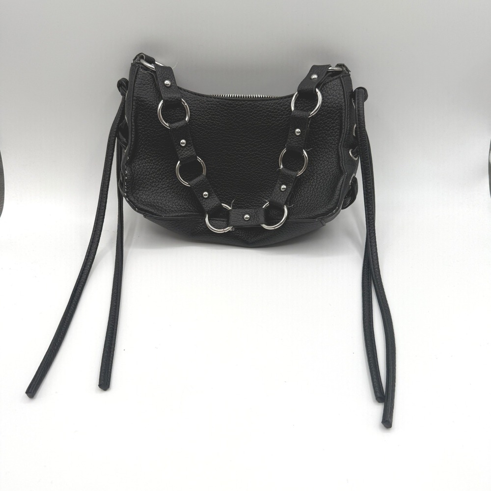 Urban Outfitters Shoulder Bag Womens Small Black Ring Hardware Punk Y2K Purse